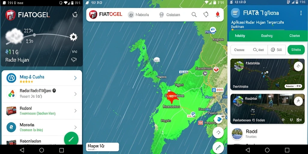 Tampilan antarmuka FIATOGEL dengan fitur Radar Hujan yang jelas.