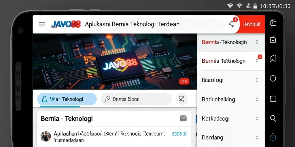 Tampilan antarmuka aplikasi JAVO88 yang user-friendly.