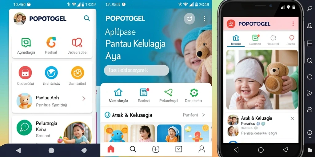 Tampilan antarmuka utama aplikasi POPOTOGEL untuk Pantau Anak.