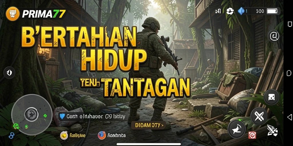 Tampilan antarmuka PRIMA77 yang menarik saat bertahan hidup.