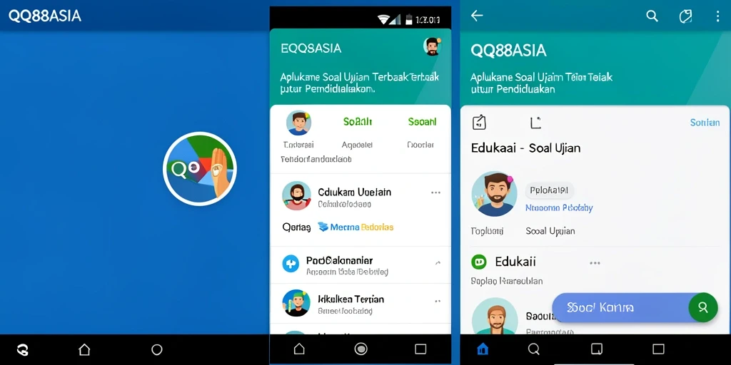 Tampilan antarmuka pengguna QQ88ASIA untuk soal ujian.