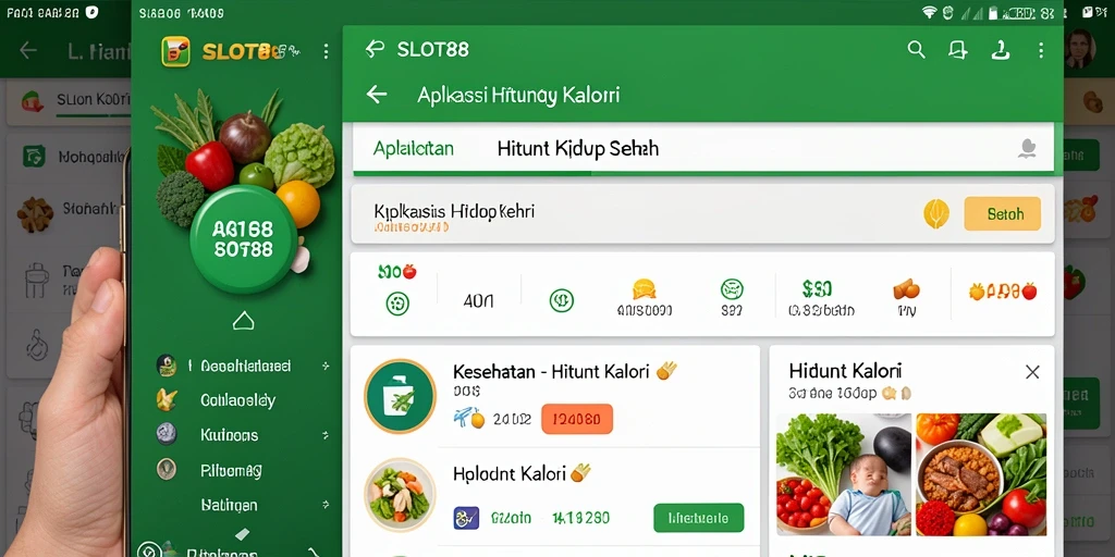 Tampilan antarmuka aplikasi Hitung Kalori SLOT88 yang interaktif dan user-friendly.