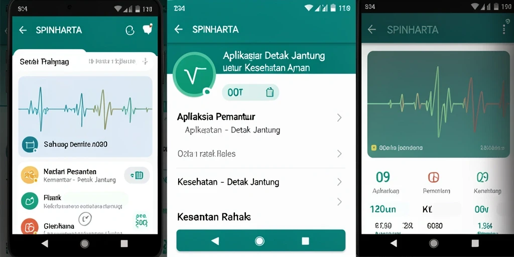 Tampilan antarmuka SPINHARTA menunjukkan analisis detak jantung dengan jelas.